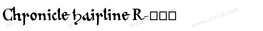 Chronicle Hairline R字体转换 Chronicle Hairline R字体转换